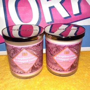 Bath & Body Works Raspberries and Whipped Vanilla Candle Set